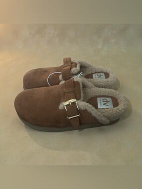 DV Dolce Vita Shearling-Lined Clogs with Buckle